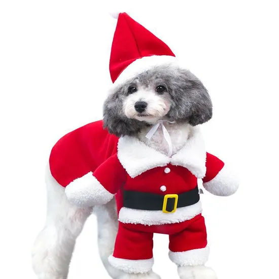 Christmas Santa Claus Party New Year Clothing Accessories Small Size Dog Costume 