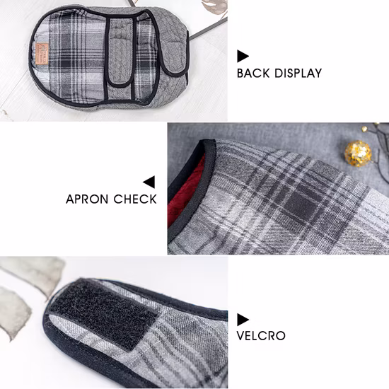 Rena Pet Cable Knitting Warm and Reversible, British Style Plaid Pet Dog Cold Weather Coats