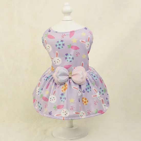 Easter Girl Puppy Skirt Outfit Pet Clothes Birthday Gift Small Dogs Costume 