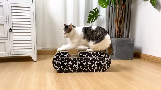 Rena Pet New Design Interactive Durable Safe Hideout Cat Scratcher with Fun Toy 