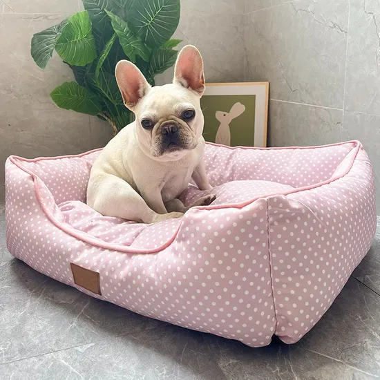Cool Dog Bed with Ice Thread Detachable and Chewy Pomeranian Corgi Bulldog Teddy Small Dog Sleeping Pad Bed Ins Dog Bed Doghouse Pet Bed 