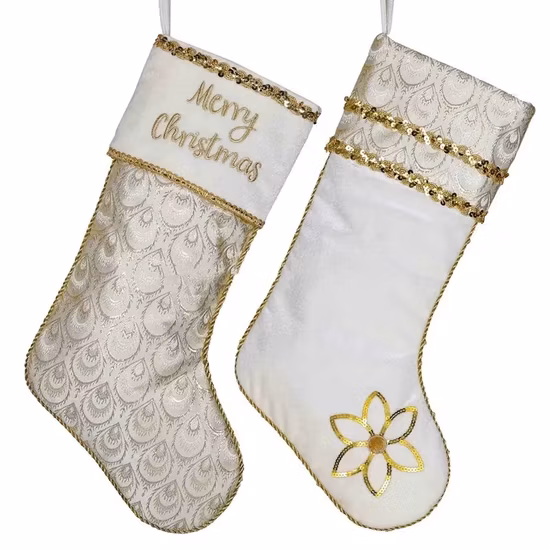 Luxury Black White Sublimation Pet Paw Gift Socks Animal Christmas Stockings