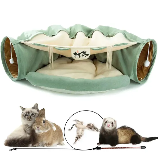 Pet Interactive Play Toy Felt Cat Tunnel Tubes to Exercise and Training 