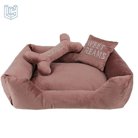 Langyu Midwest Homes for Pets Pet Bed Flannel Pet Bed Pets Bolster Dog Bed Dog Bed or Cat Bed Easy Maintenance Machine Wash & Dry 