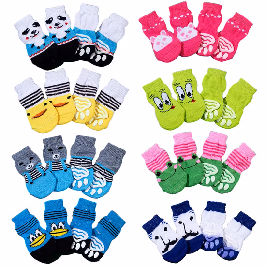 Pet Paw Protector Socks Soft Non Skid Knit Dogs Socks