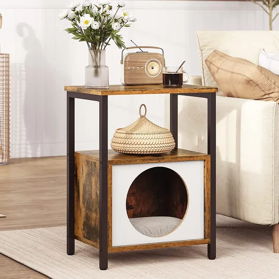 Wood Modern Indoor Wooden Pet Bed Cabinet Pet Furniture 