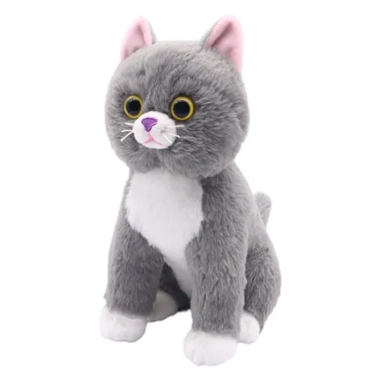 Cute Lifelike Animal Cat Toy Children Gift Soft Plush Stuffed Toys Manufacturer 